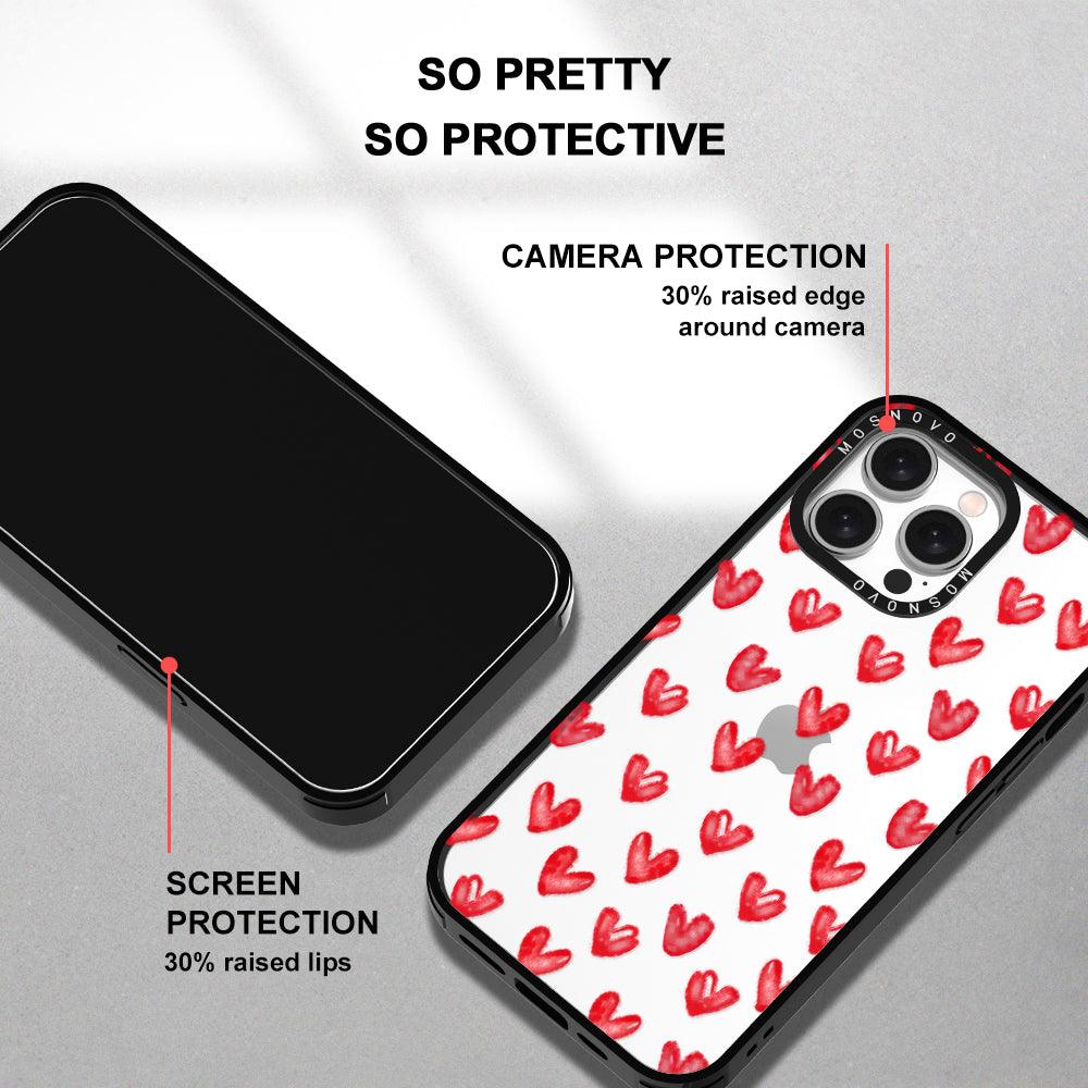 Cute Little Hearts Phone Case - iPhone 15 Pro Max Case - MOSNOVO