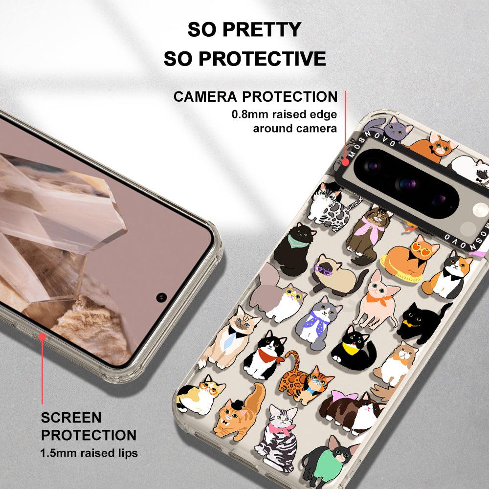 Cute Cat Phone Case - Google Pixel 8 Pro Case - MOSNOVO