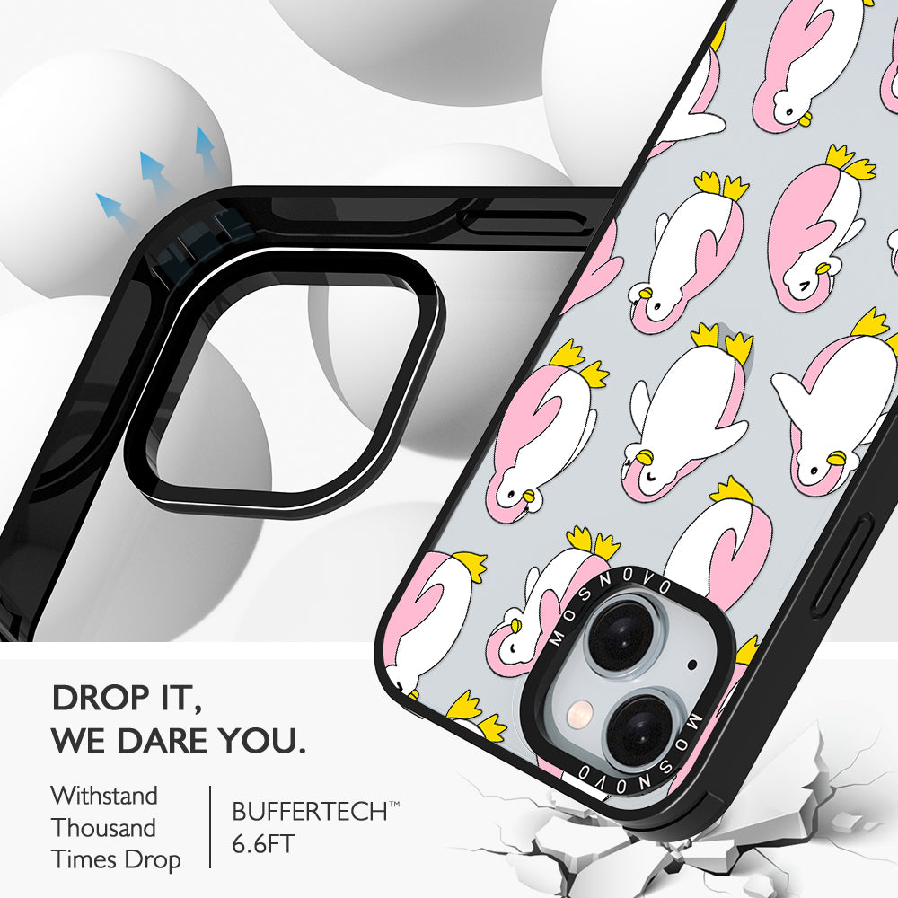 Pink Penguins Phone Case - iPhone 15 Plus Case - MOSNOVO