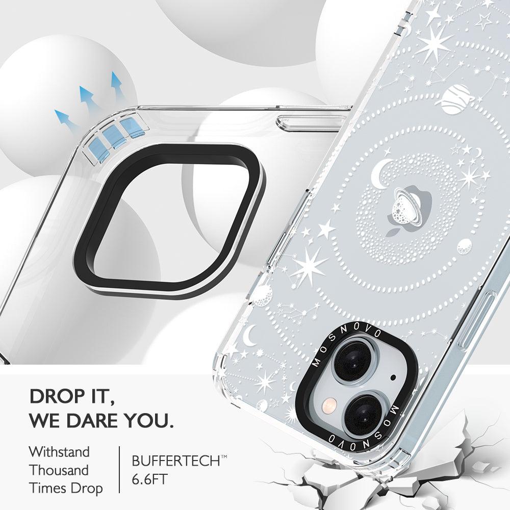 White Galaxy Phone Case - iPhone 15 Plus Case - MOSNOVO