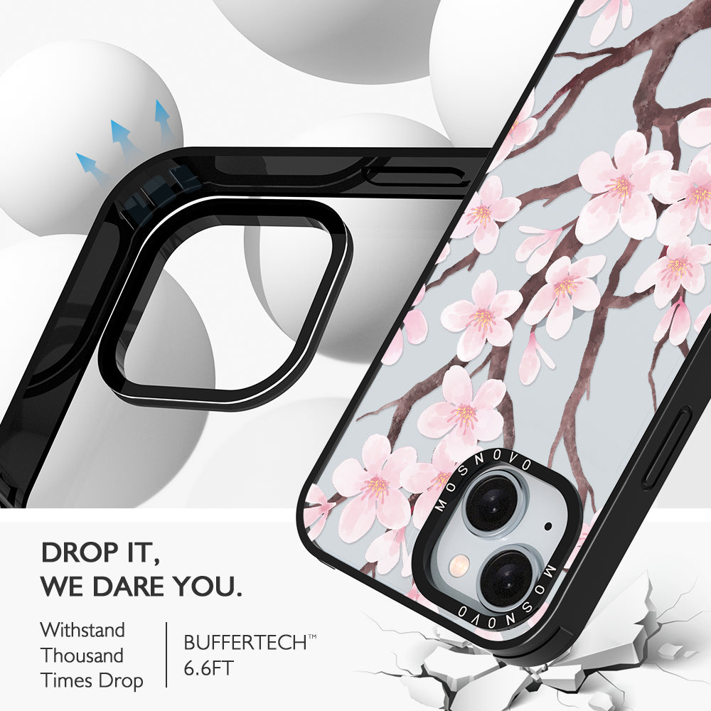 Cherry Blossom Flower Phone Case - iPhone 15 Case - MOSNOVO