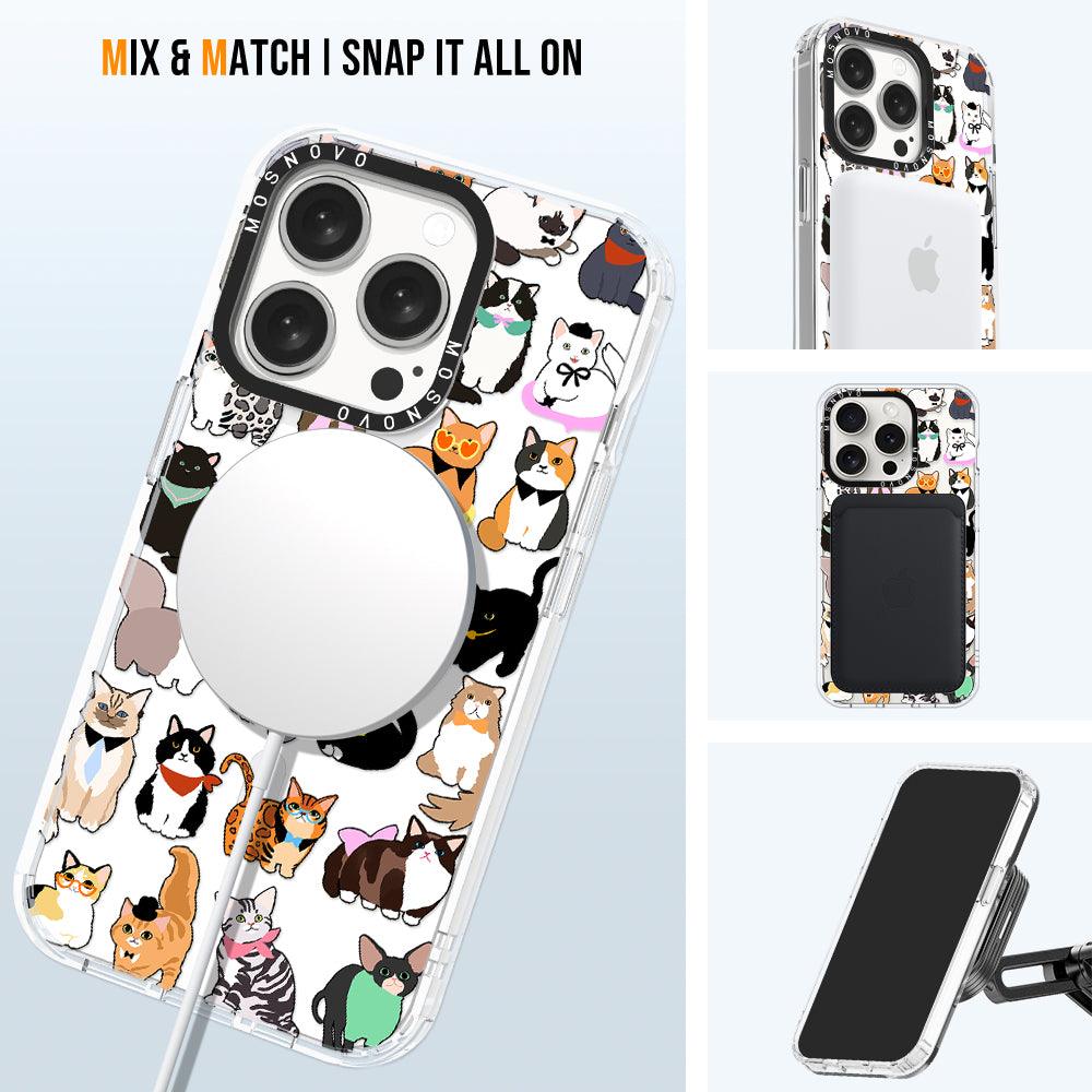 Cute Cat Phone Case - iPhone 15 Pro Case - MOSNOVO