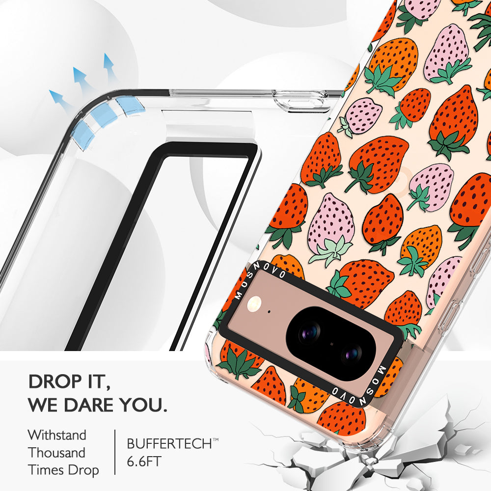 Cute Strawberry Phone Case - Google Pixel 8 Case - MOSNOVO