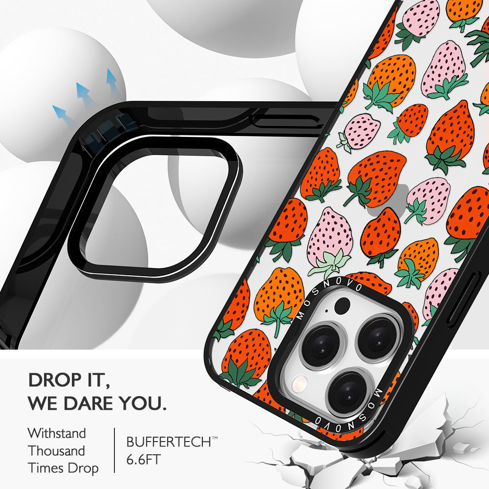 Cute Strawberry Phone Case - iPhone 15 Pro Case - MOSNOVO