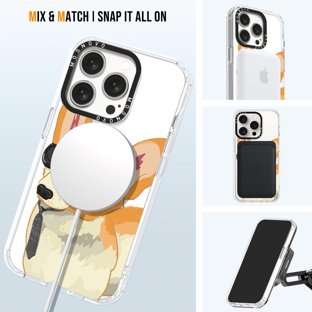 Fluffy Corgi Phone Case - iPhone 15 Pro Case - MOSNOVO