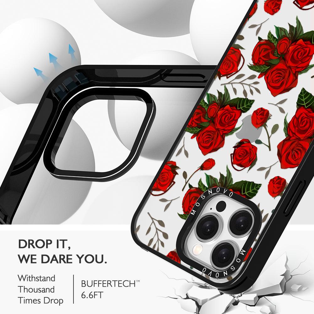 Simply Red Roses Phone Case - iPhone 15 Pro Max Case - MOSNOVO