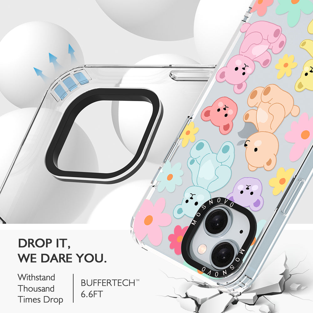 Cute Teddy Bear Phone Case - iPhone 15 Plus Case - MOSNOVO