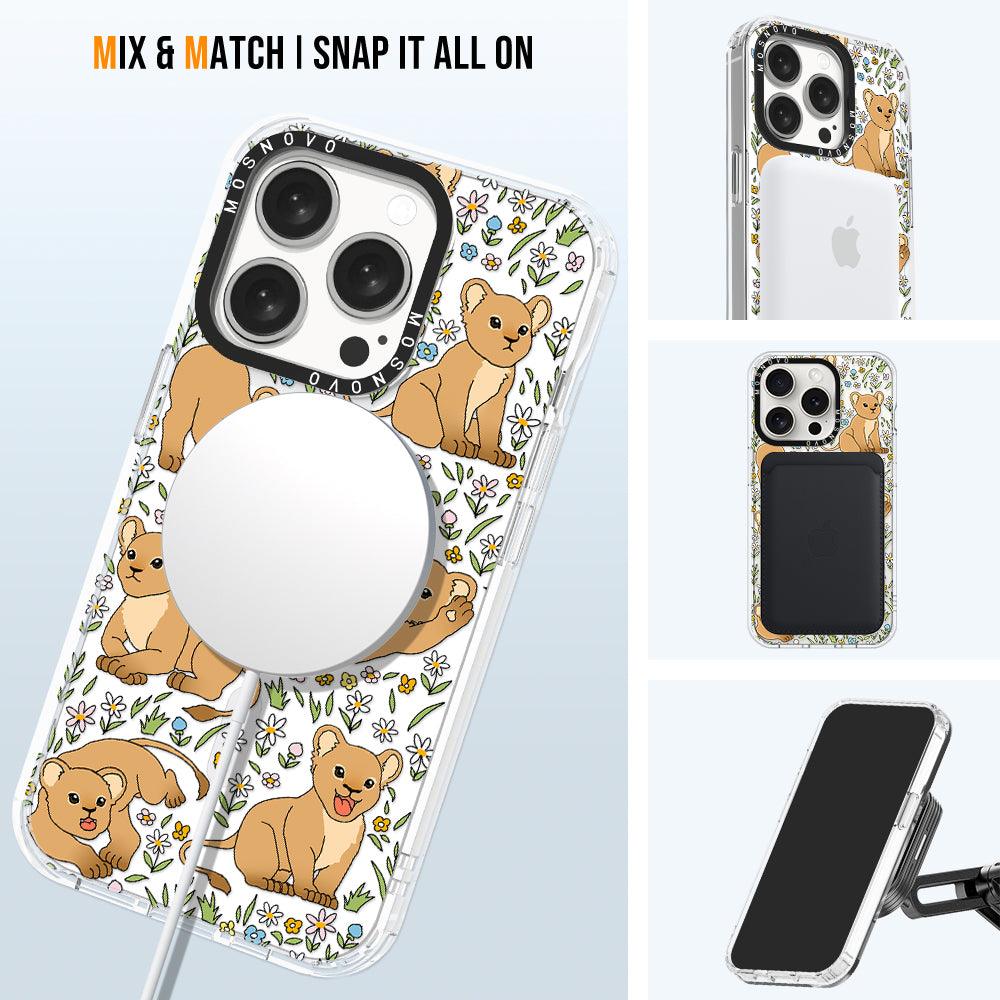 Cute Lion Phone Case - iPhone 15 Pro Case - MOSNOVO