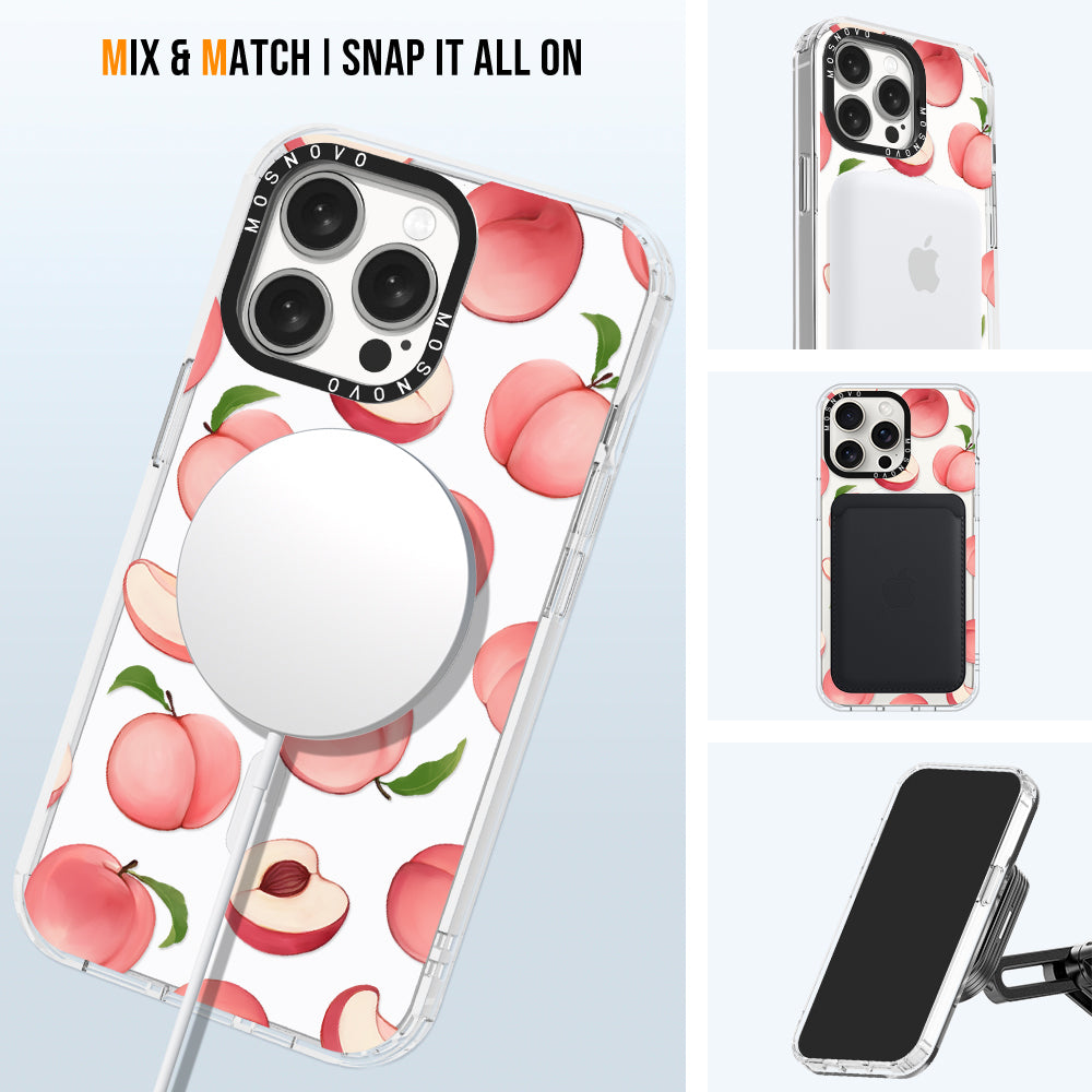 Cute Peach Phone Case - iPhone 15 Pro Max Case - MOSNOVO