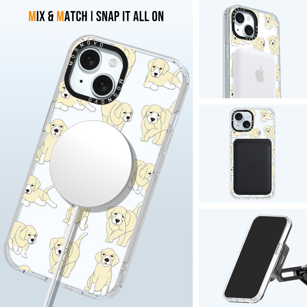 Golden Retriever Phone Case - iPhone 15 Case Clear With Magsafe