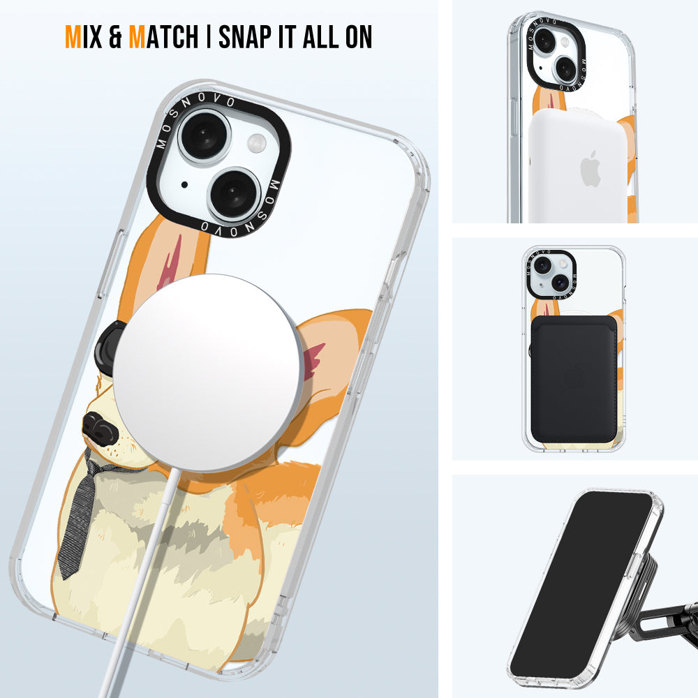 Fluffy Corgi Phone Case - iPhone 15 Plus Case - MOSNOVO