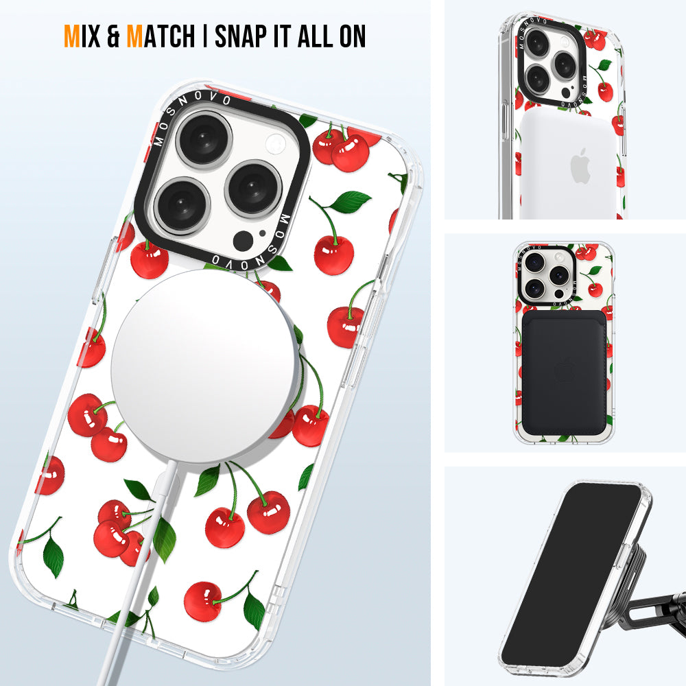 Poppy Cherry Phone Case - iPhone 15 Pro Case - MOSNOVO