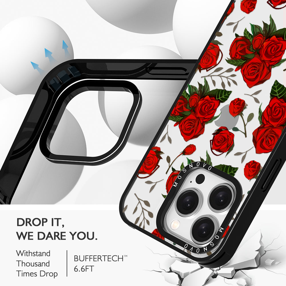 Simply Red Roses Phone Case - iPhone 15 Pro Case - MOSNOVO