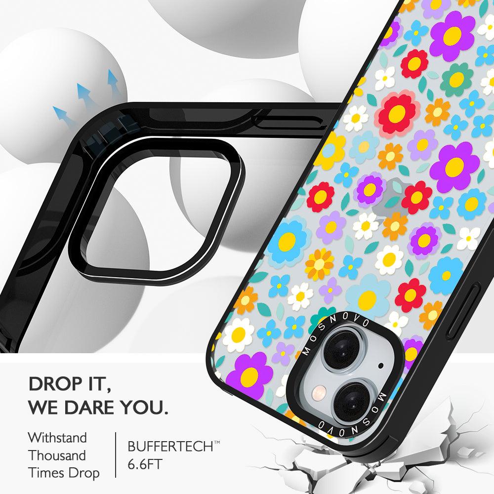 Retro Flower Phone Case - iPhone 15 Case - MOSNOVO