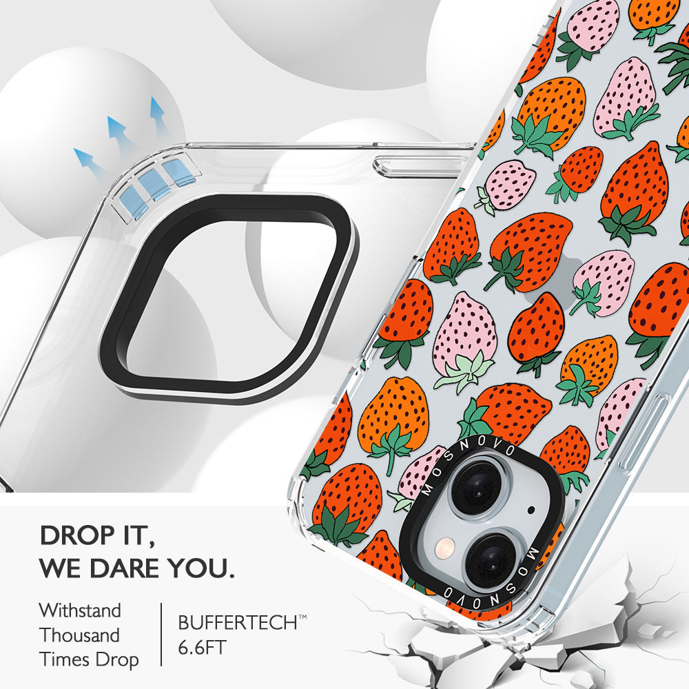 Cute Strawberry Phone Case - iPhone 15 Plus Case - MOSNOVO