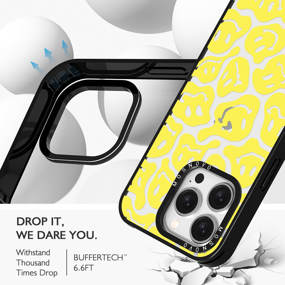 Melted Yellow Smiles Face Phone Case - iPhone 15 Pro Case - MOSNOVO