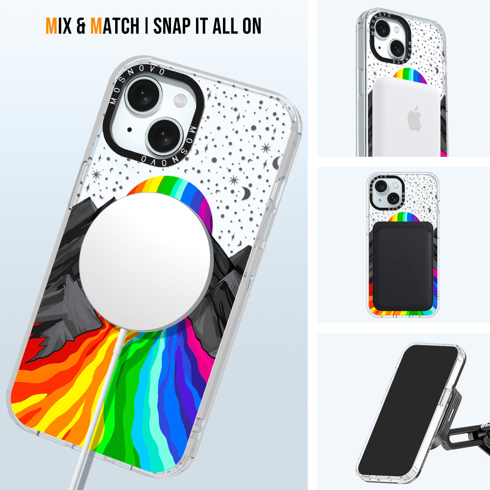 Rainbow Landscape Phone Case - iPhone 15 Plus Case - MOSNOVO