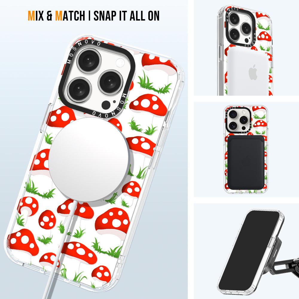 Cute Mushroom Phone Case - iPhone 15 Pro Case - MOSNOVO