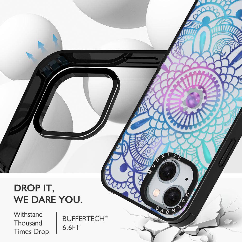 Violet Blue Mandala Phone Case - iPhone 15 Plus Case - MOSNOVO