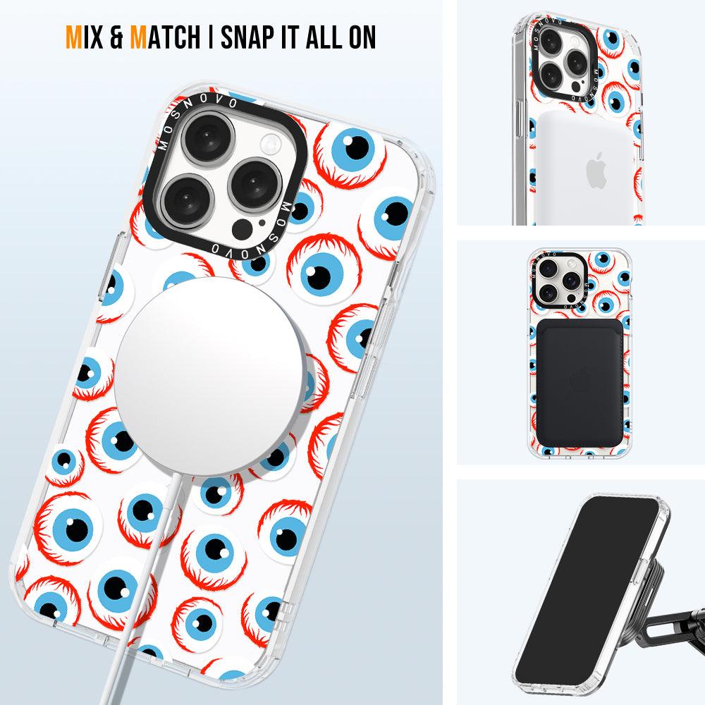 Scary Eyeball Phone Case - iPhone 15 Pro Max Case - MOSNOVO