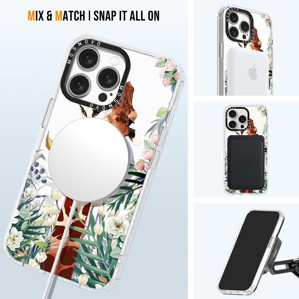 Giraffe In The Garden Phone Case - iPhone 15 Pro Max Case - MOSNOVO