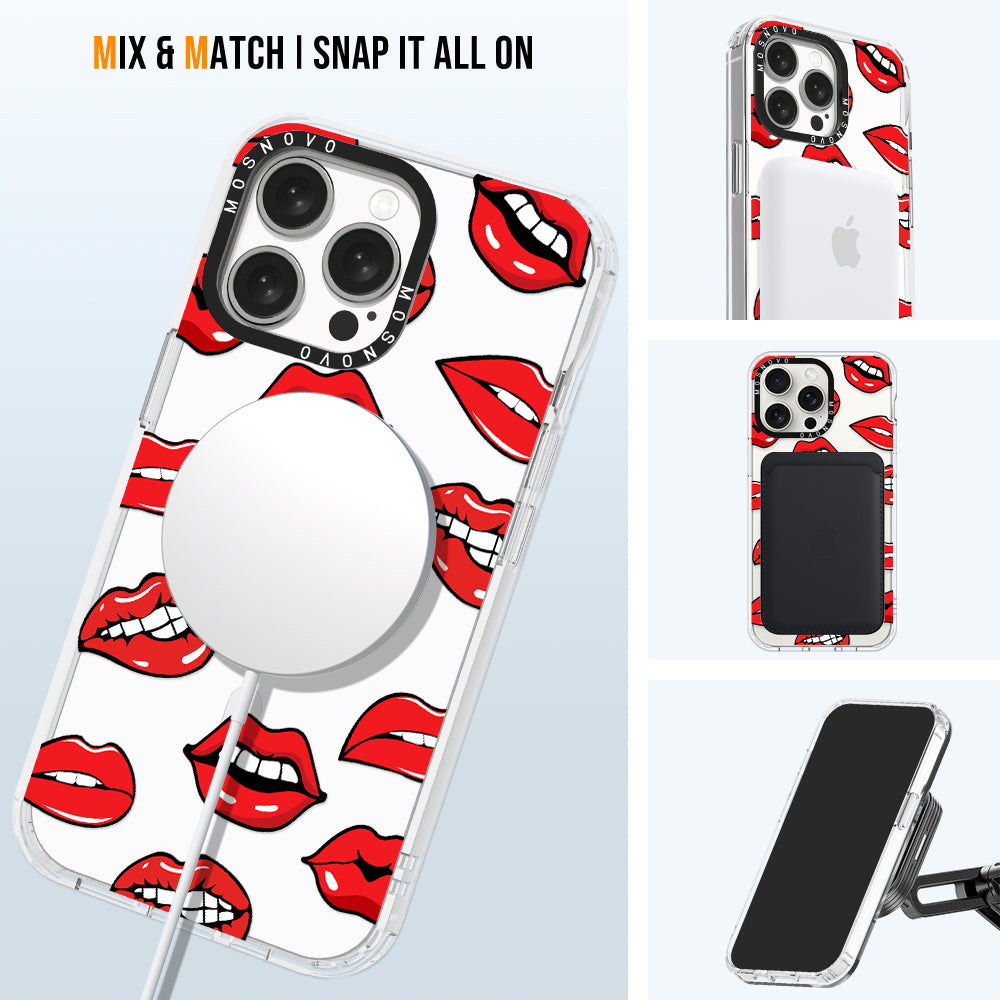 Hot Lips Phone Case - iPhone 15 Pro Max Case - MOSNOVO