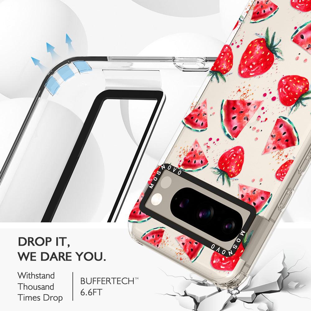 Watermelon and Strawberry Phone Case - Google Pixel 8 Pro Case - MOSNOVO