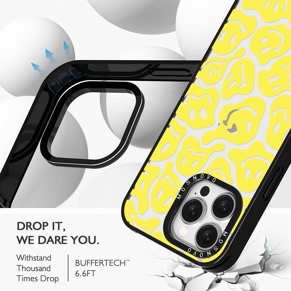 Melted Yellow Smiles Face Phone Case - iPhone 15 Pro Max Case - MOSNOVO