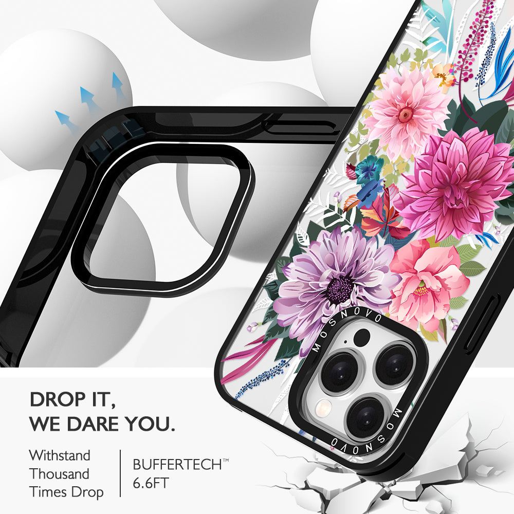 Dahlia Bloom Phone Case - iPhone 15 Pro Max Case - MOSNOVO