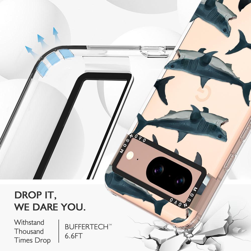 White Shark Phone Case - Google Pixel 8 Case - MOSNOVO