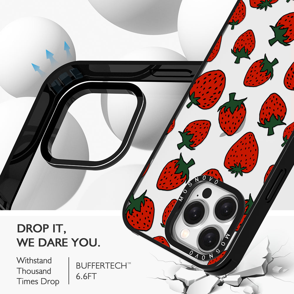 Red Strawberry Phone Case - iPhone 15 Pro Max Case - MOSNOVO