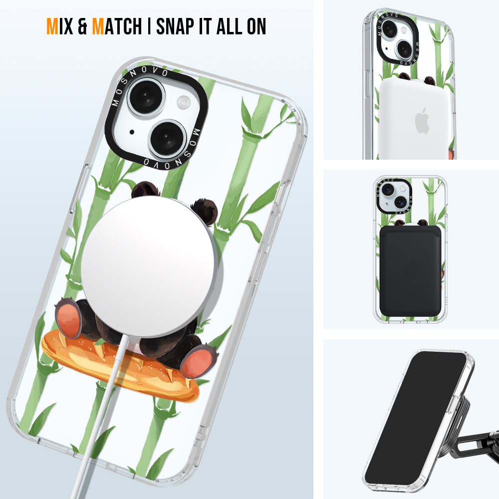 Bamboo Panda Phone Case - iPhone 15 Case - MOSNOVO