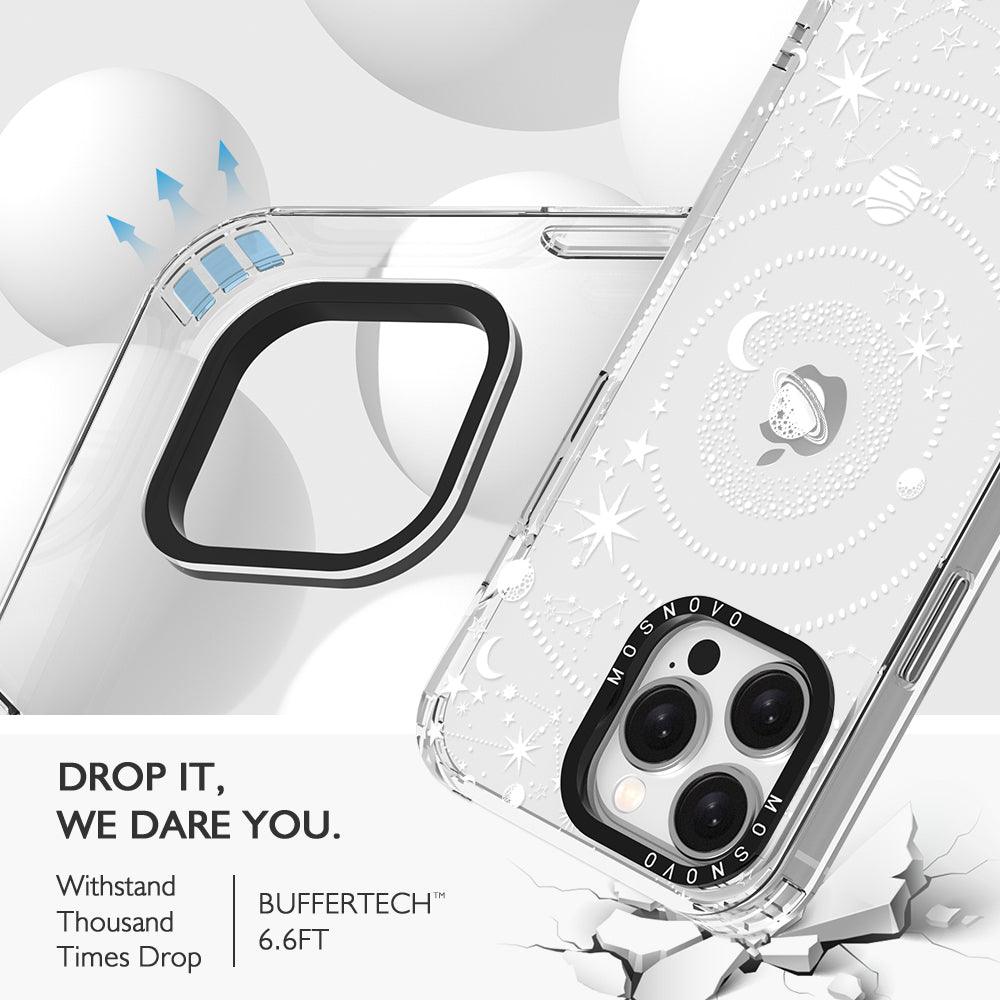 White Galaxy Phone Case - iPhone 15 Pro Max Case - MOSNOVO