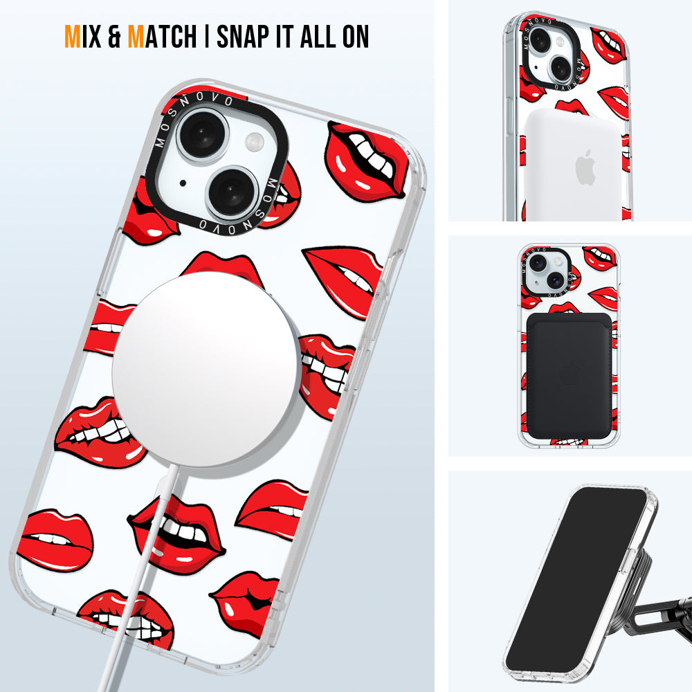 Hot Lips Phone Case - iPhone 15 Case - MOSNOVO