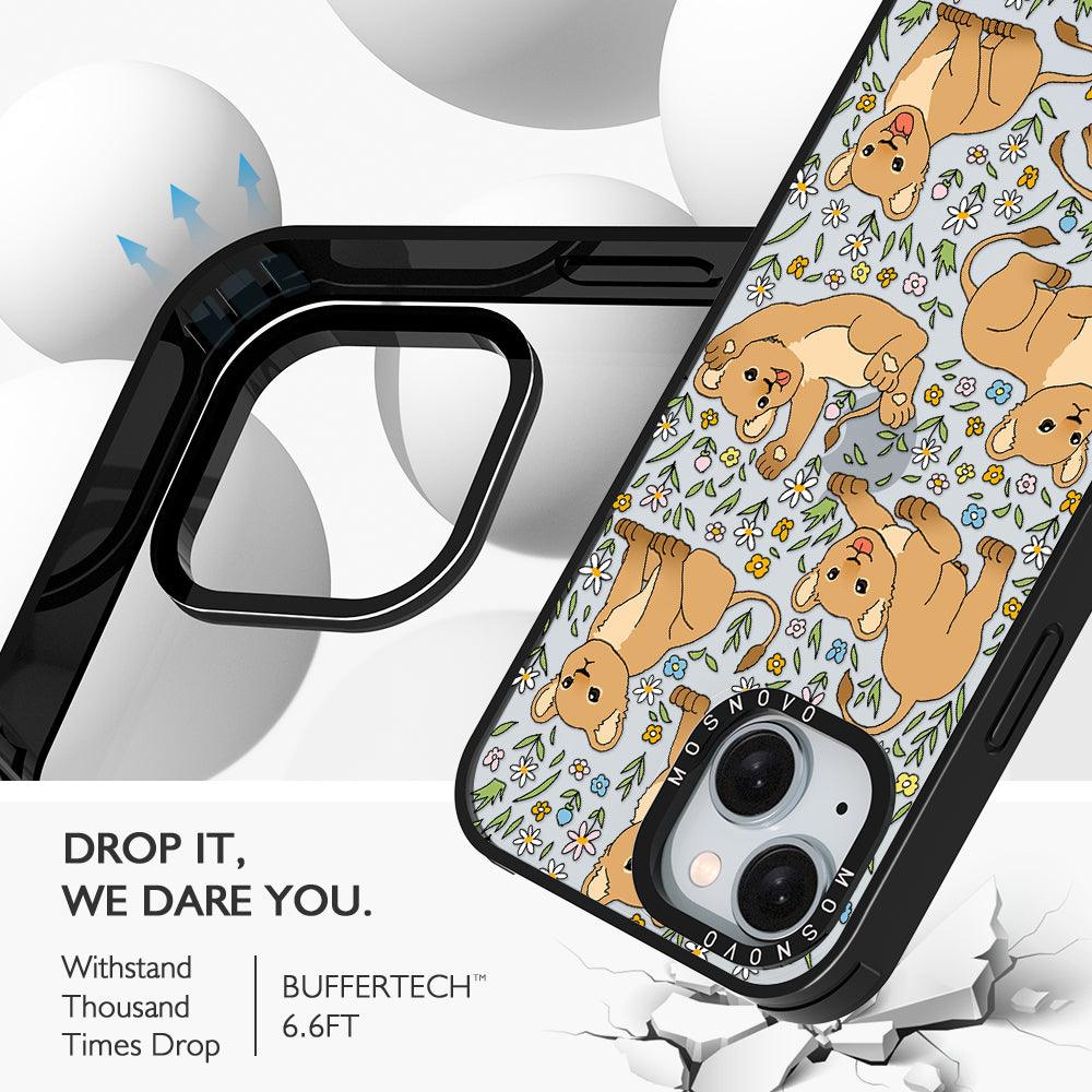 Cute Lions Phone Case - iPhone 15 Case Black