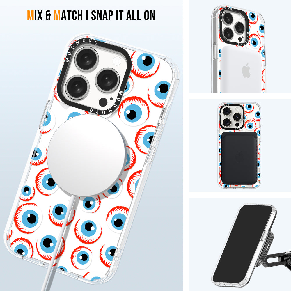 Scary Eyeball Phone Case - iPhone 15 Pro Case - MOSNOVO