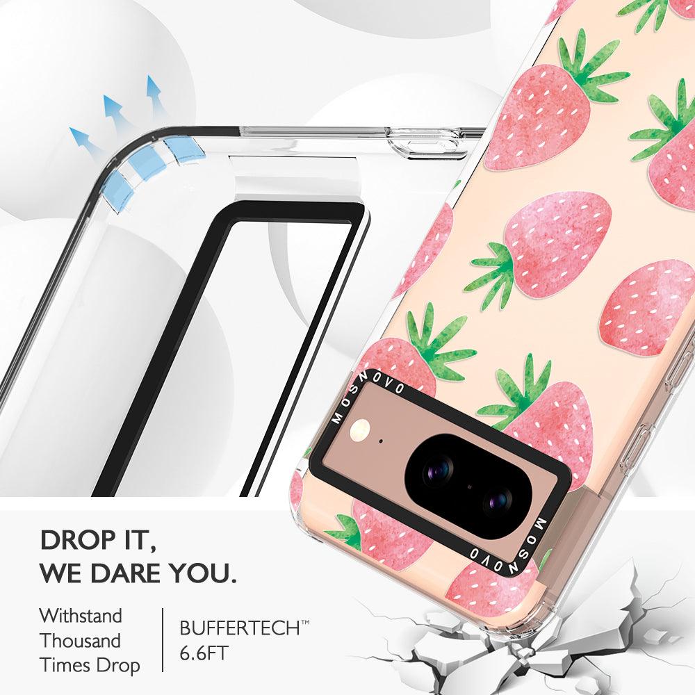 Pastel Strawberry Phone Case - Google Pixel 8 Case - MOSNOVO