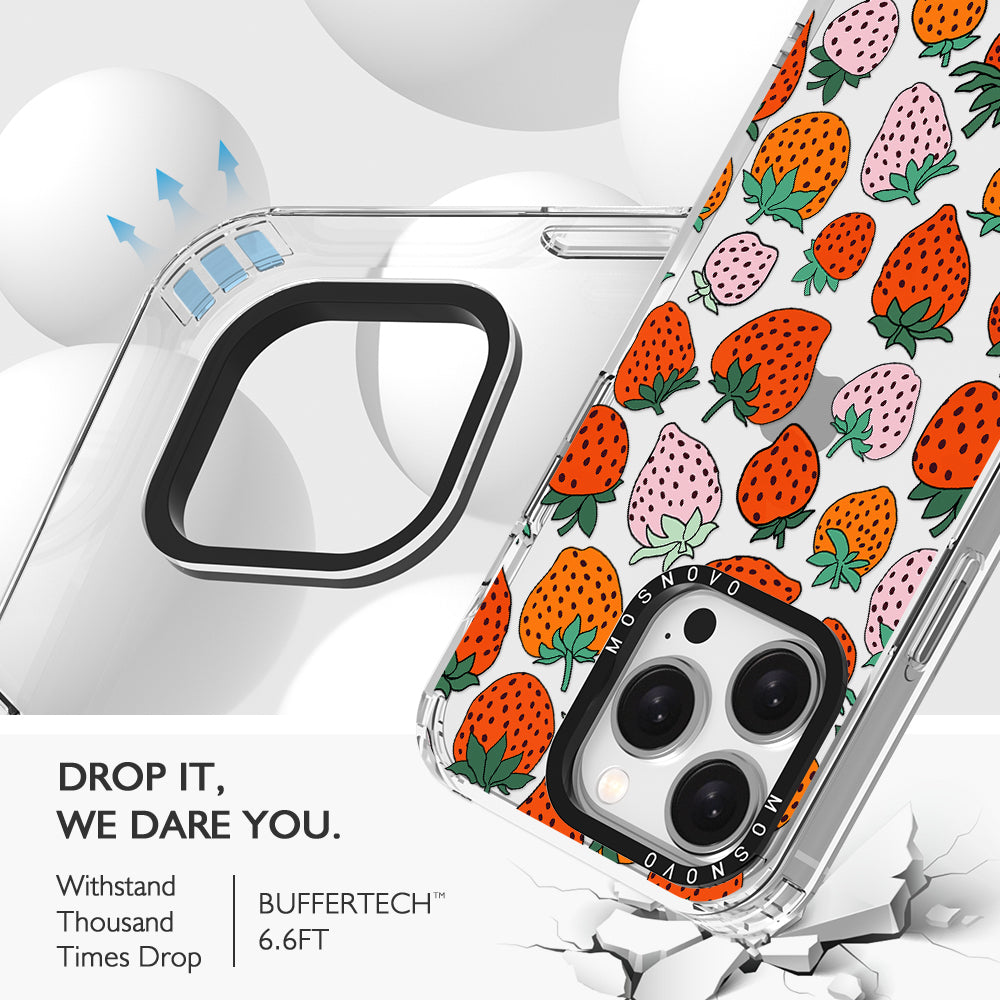 Cute Strawberry Phone Case - iPhone 15 Pro Case - MOSNOVO