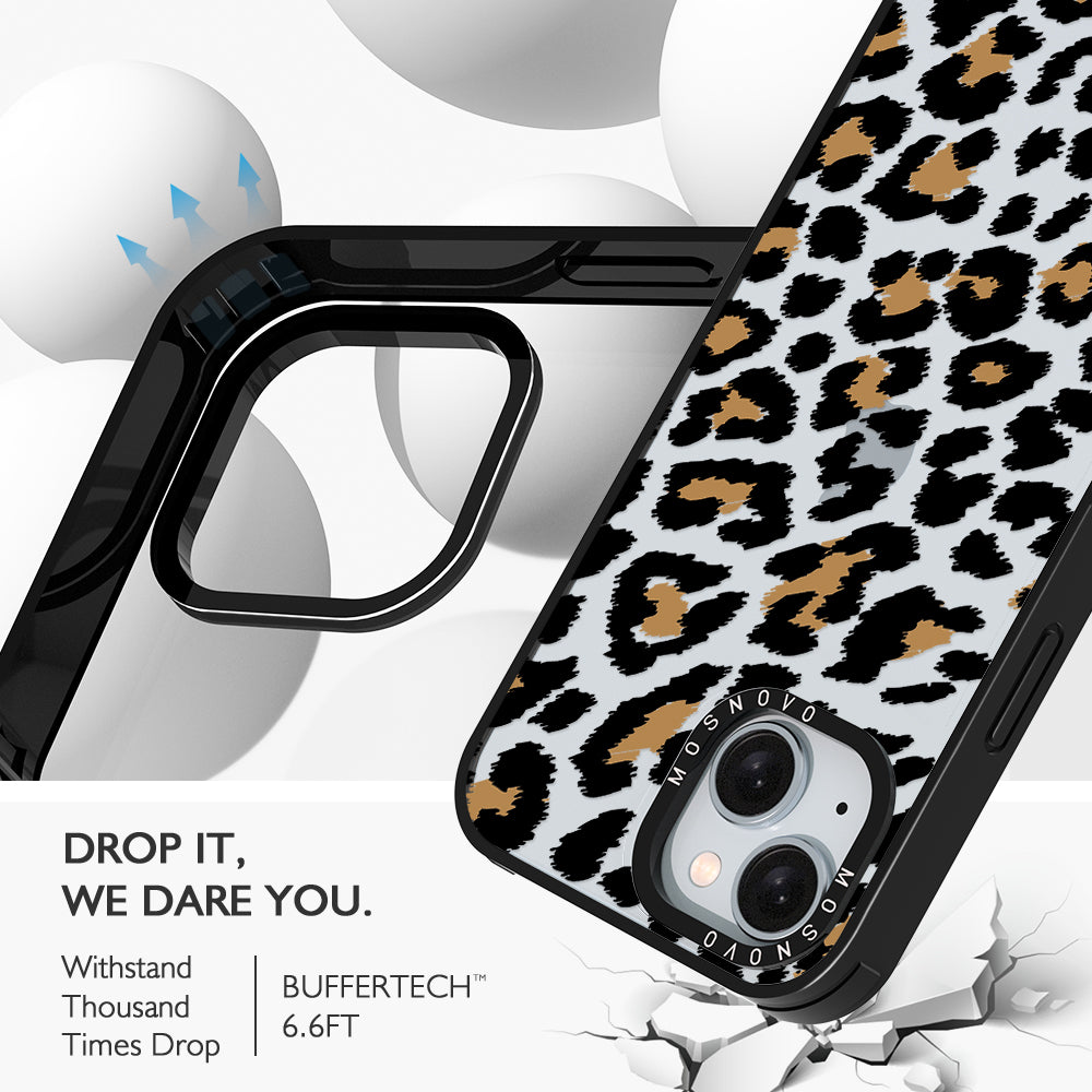 Leopard Print Phone Case - iPhone 15 Case - MOSNOVO