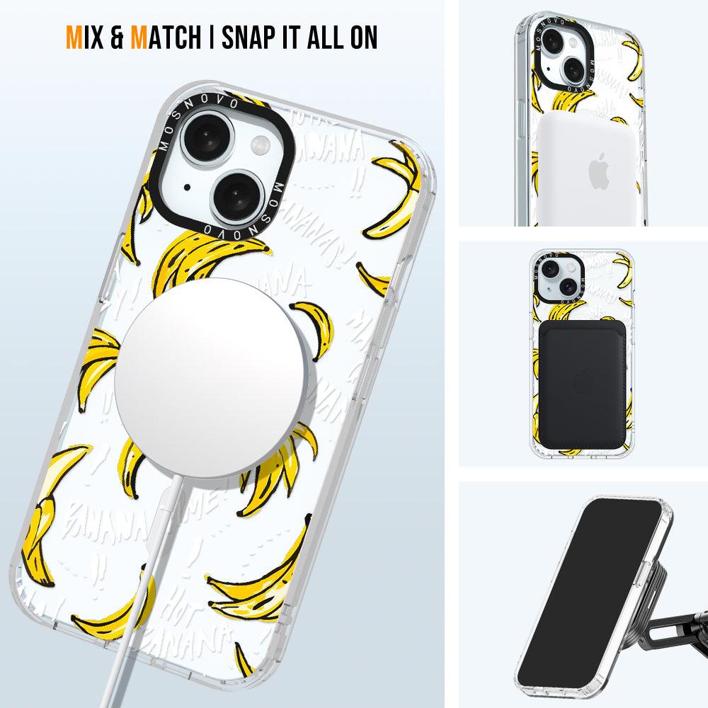 Banana Banana Phone Case - iPhone 15 Case - MOSNOVO