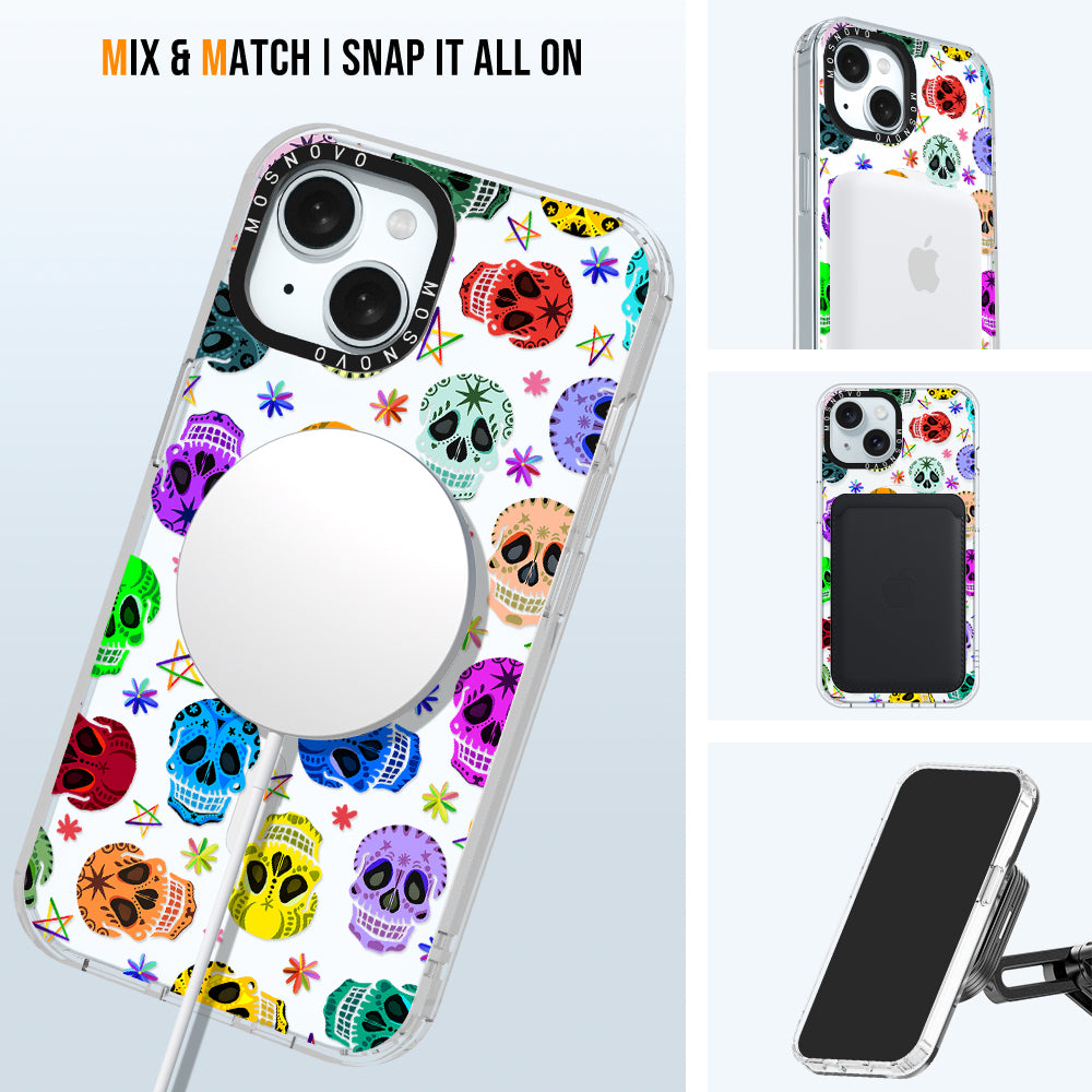 Skull Phone Case - iPhone 15 Case - MOSNOVO