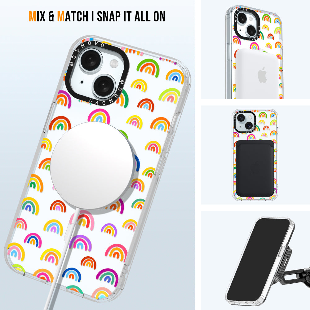 Cute Rainbow Phone Case - iPhone 15 Case - MOSNOVO