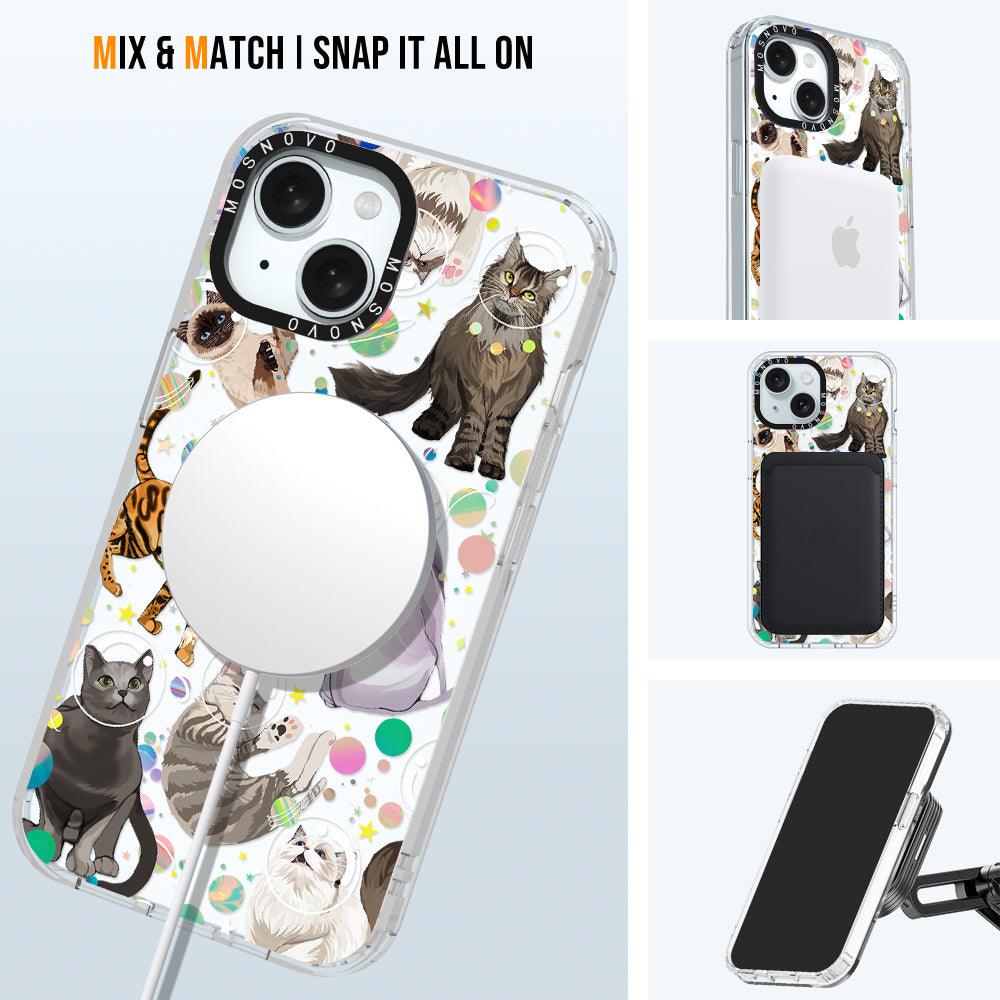 Space Cat Phone Case - iPhone 15 Plus Case - MOSNOVO