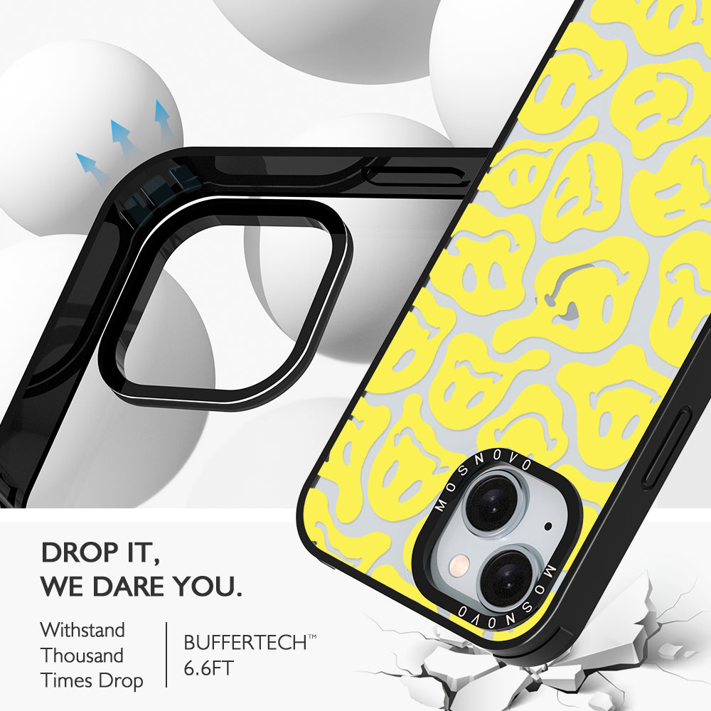 Melted Yellow Smiles Face Phone Case - iPhone 15 Case - MOSNOVO