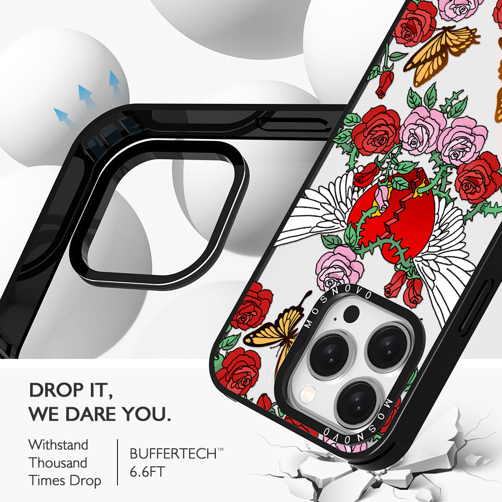 Wing Heart Phone Case - iPhone 15 Pro Case - MOSNOVO