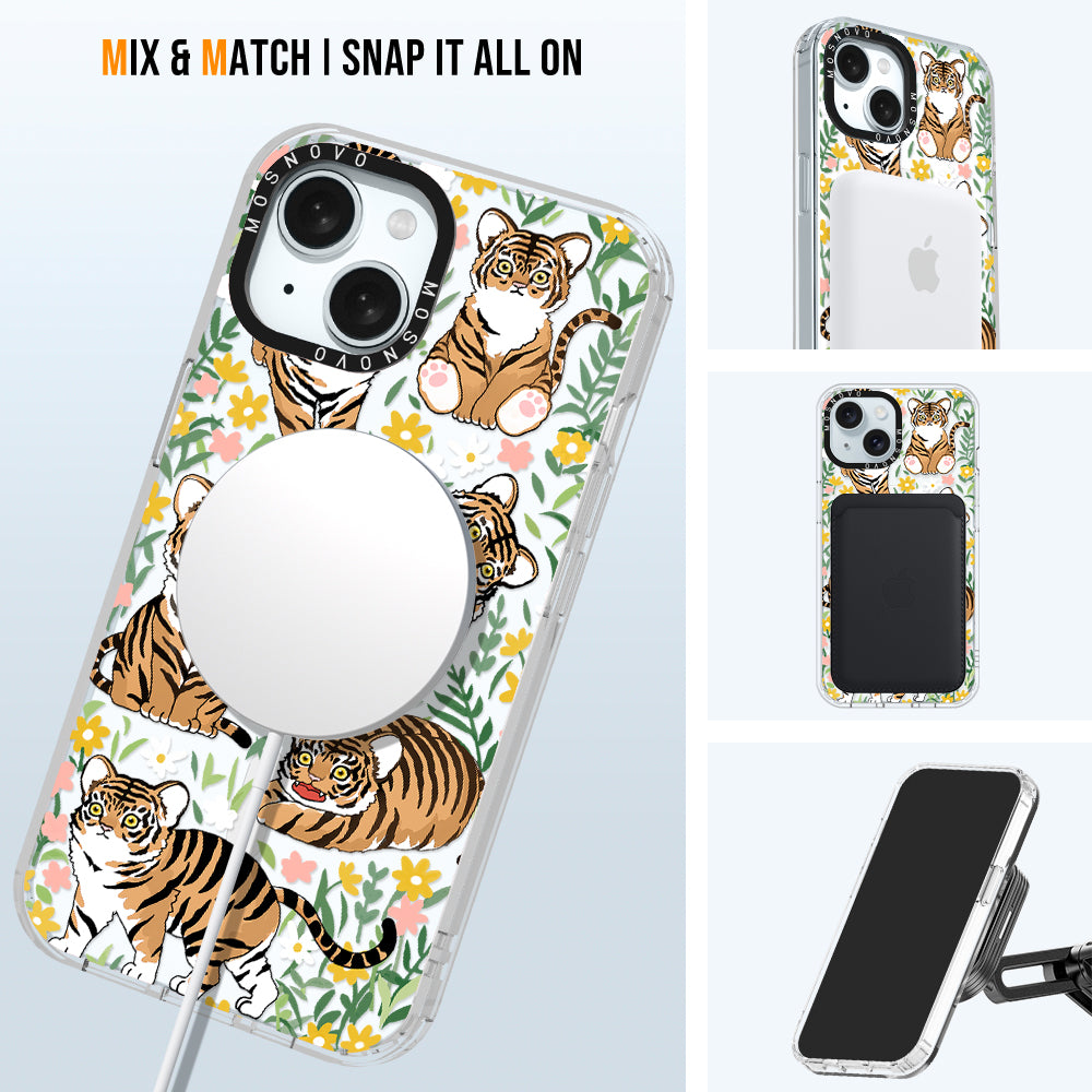 Cute Tiger Phone Case - iPhone 15 Case - MOSNOVO