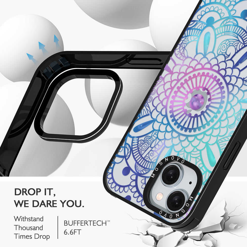 Violet Blue Mandala Phone Case - iPhone 15 Case - MOSNOVO