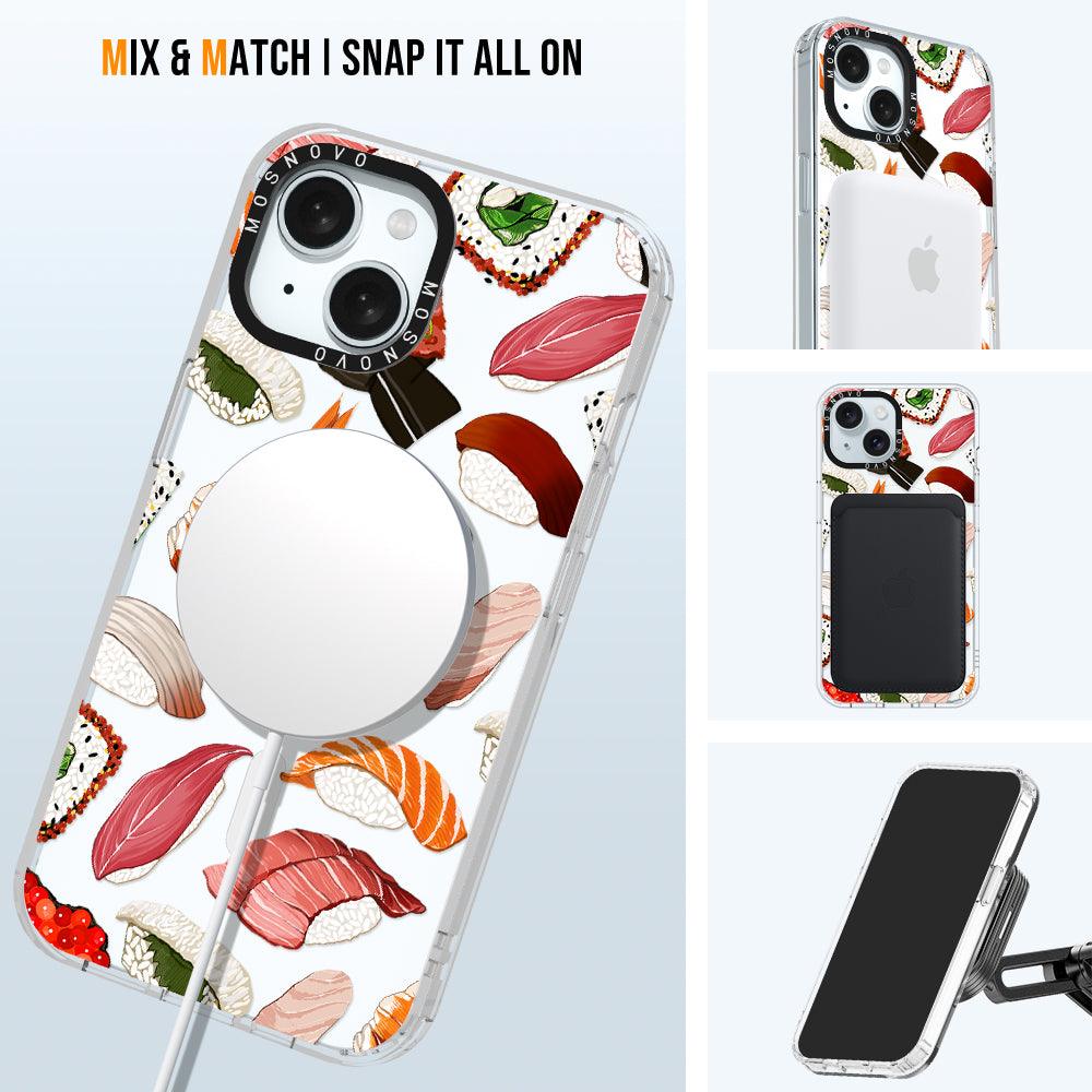 Mixed Sushi Phone Case - iPhone 15 Plus Case - MOSNOVO