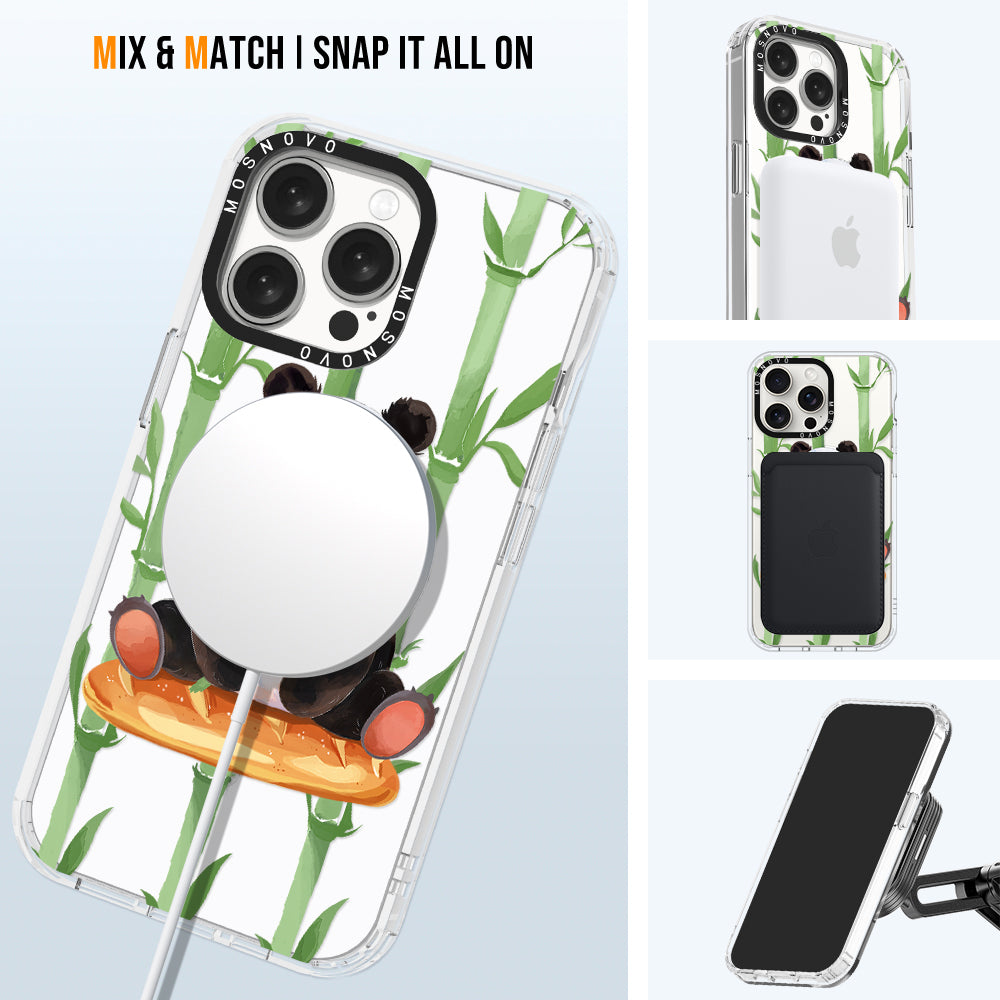 Bamboo Panda Phone Case - iPhone 15 Pro Max Case - MOSNOVO