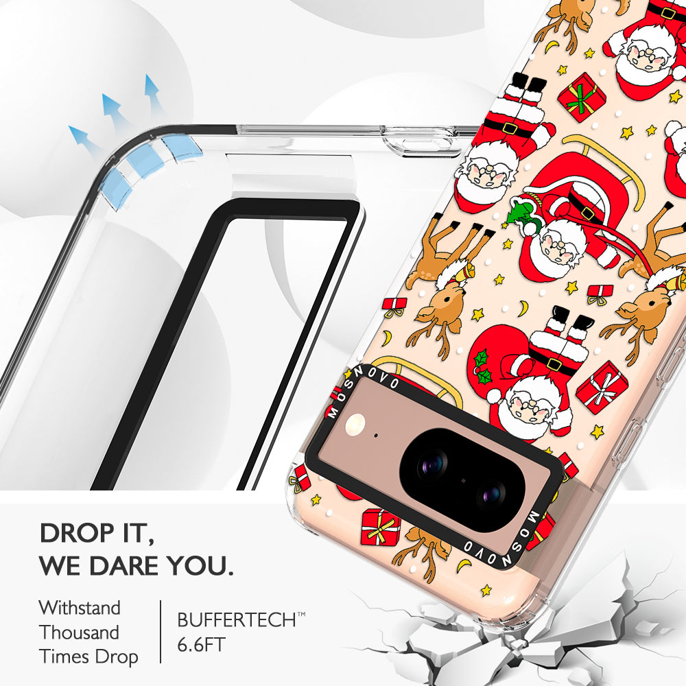 Cute Santa Claus Deer Phone Case - Google Pixel 8 Case